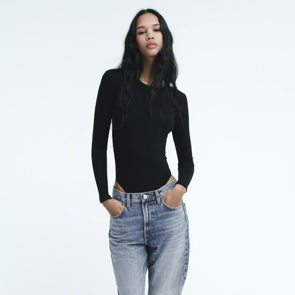 Modal fitted bodysuit Zara EUC - Picture 1 of 6